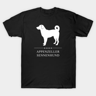 Appenzeller Sennenhund White Silhouette T-Shirt